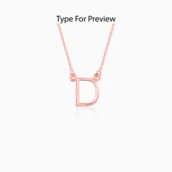Rose Gold Personalised Initial Necklace