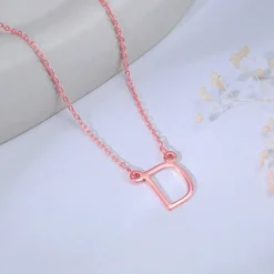 Rose Gold Personalised Initial Necklace