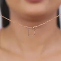 Rose Gold Personalised Initial Necklace