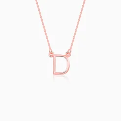 Rose Gold Personalised Initial Necklace