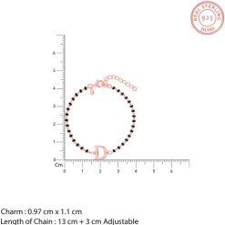 Rose Gold Personalised Initial Nazariya Kids Bracelet (2 - 8 Years)