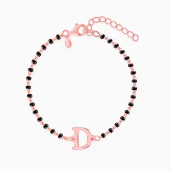 Rose Gold Personalised Initial Nazariya Kids Bracelet (2 - 8 Years)