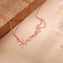Rose Gold Personalised Life Partner Pendant