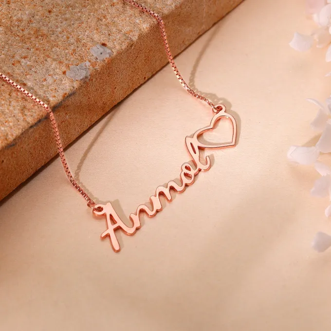 Rose Gold Personalised Life Partner Pendant