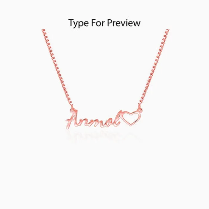 Rose Gold Personalised Life Partner Pendant