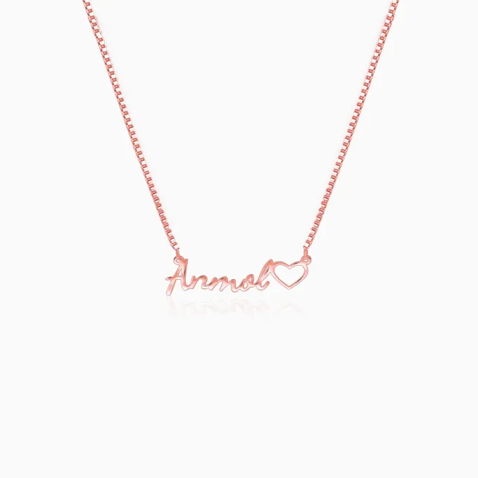 Rose Gold Personalised Life Partner Pendant