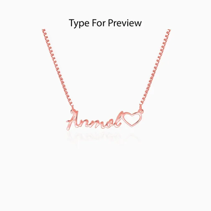 Rose Gold Personalised Life Partner Pendant