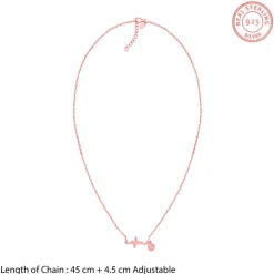 Rose Gold Personalised Lifeline Initial Necklace