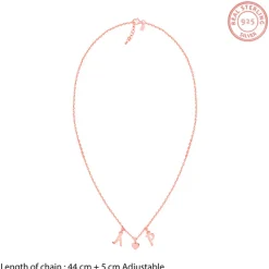 Rose Gold Personalised Love Initials Necklace