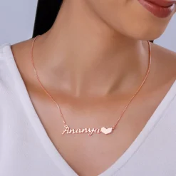 Rose Gold Personalised Love Pendant