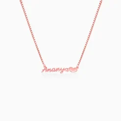 Rose Gold Personalised Love Pendant