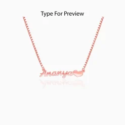 Rose Gold Personalised Love Pendant