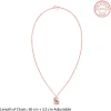 Rose Gold Personalised Military Dog Tag Pendant with Box Chain For Him