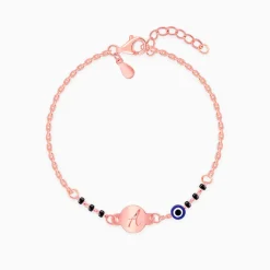 Rose Gold Personalised Nazariya Kids Bracelet (2 - 8 Years)