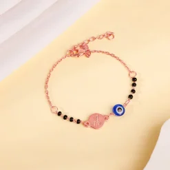 Rose Gold Personalised Nazariya Kids Bracelet (2 - 8 Years)