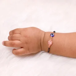 Rose Gold Personalised Nazariya Kids Bracelet (0 - 2 Years)