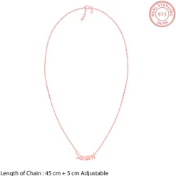 Rose Gold Personalised Name in Bold Necklace