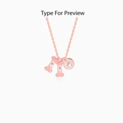 Rose Gold Personalised Pet Lover Necklace