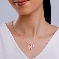 Rose Gold Personalised Pet Lover Necklace