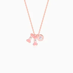 Rose Gold Personalised Pet Lover Necklace
