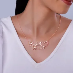 Rose Gold Personalised Precious Sweetheart Pendant
