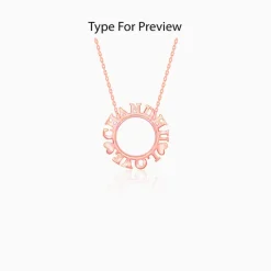 Rose Gold Personalised Round Name Necklace