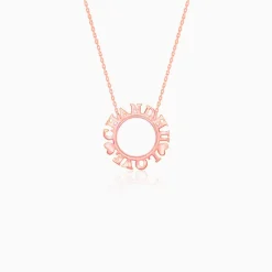 Rose Gold Personalised Round Name Necklace