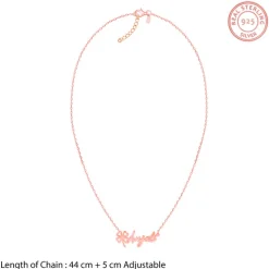 Rose Gold Personalised Serendipity Clover Necklace