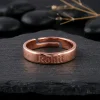 Rose Gold Personalised Signature Ring For Him