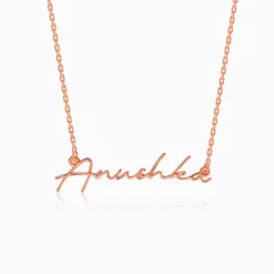 Rose Gold Personalised Signature Name Necklace