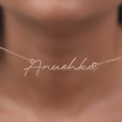 Rose Gold Personalised Signature Name Necklace