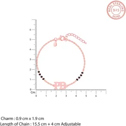 Rose Gold Personalised Signature Initial Mangalsutra Bracelet
