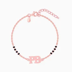 Rose Gold Personalised Signature Initial Mangalsutra Bracelet