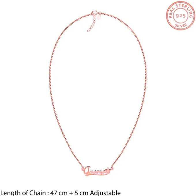 Rose Gold Personalised Star Necklace