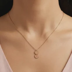 Rose Gold Personalised The Pair Initial Necklace