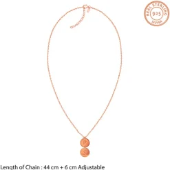 Rose Gold Personalised The Pair Initial Necklace
