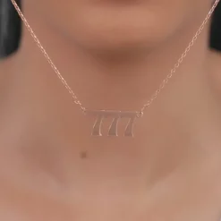 Rose Gold Personalised Triple Numeric Necklace