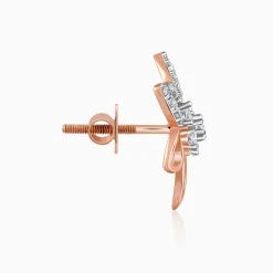 Rose Gold Petal Axis Lab Grown Diamond Studs