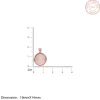 Rose Gold Pink Chalcedony Pendant