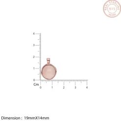 Rose Gold Pink Chalcedony Pendant