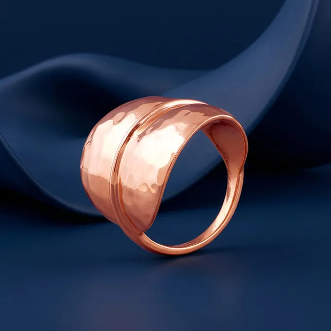 Rose Gold Plain Cocktail Ring (Size 12)