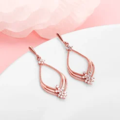 Rose Gold Princess Earrings