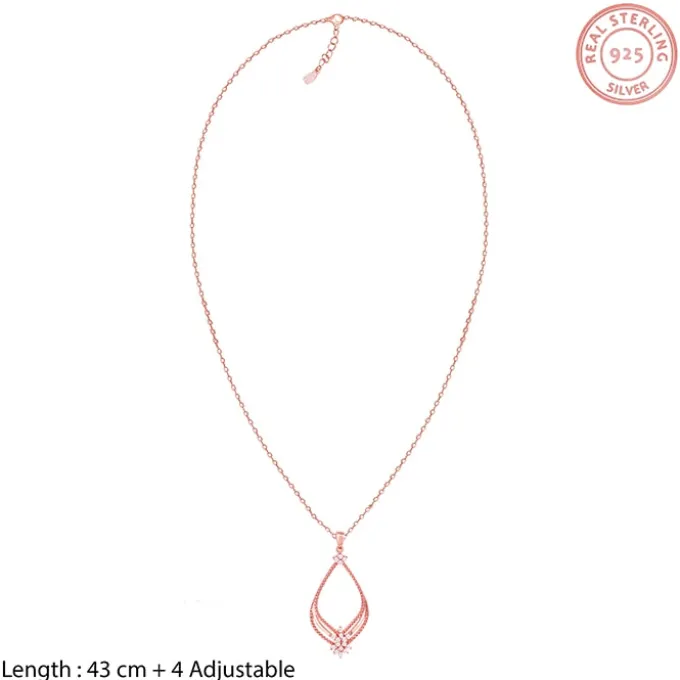 Rose Gold Princess Pendant With Link Chain