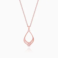Rose Gold Princess Pendant With Link Chain