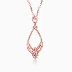 Rose Gold Princess Pendant With Link Chain