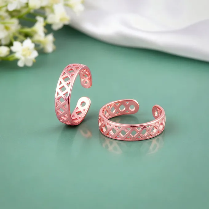 Rose Gold Pruthvi Toe Rings
