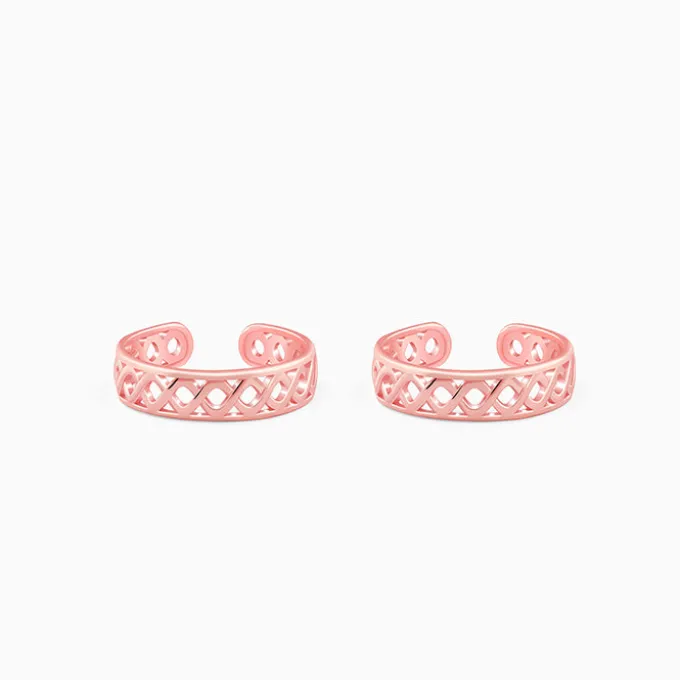 Rose Gold Pruthvi Toe Rings