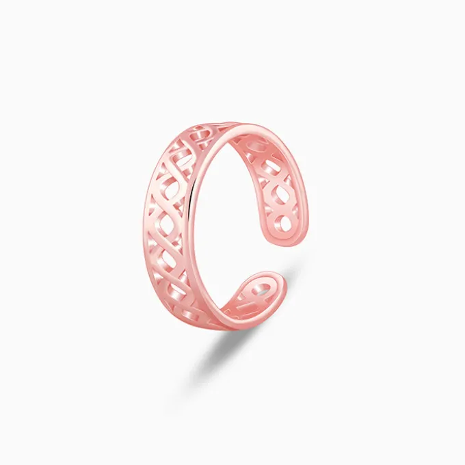 Rose Gold Pruthvi Toe Rings