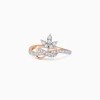 Rose Gold Pure Leaf Lab Grown Diamond Ring