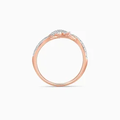 Rose Gold Pure Leaf Lab Grown Diamond Ring